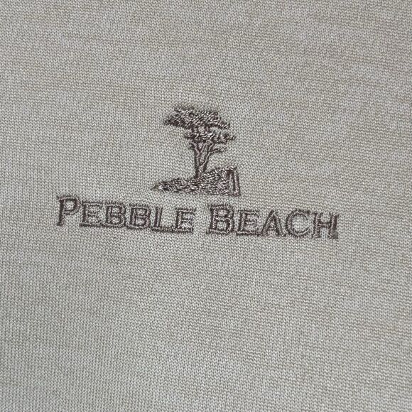 Pebble Beach Performance Golf Vest Sweater Men’s Size Large Tan Neutral 1/4 Zip - Picture 2 of 8